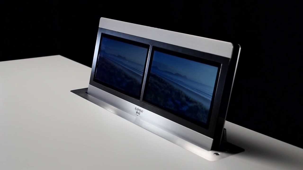 Выдвижной двухсторонний монитор